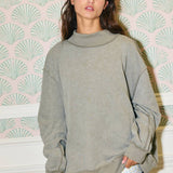 IT2594-3 | Vintage Wash Print Oversized Sweatshirt
