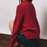 MOCK NECK KNIT SWEATER TOP