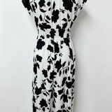 Smocked Waist Cap Sleeve Floral Print Maxi Dress