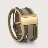 Horseshoe Charm Leather Bracel