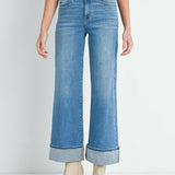 Cuffed Palazzo Jeans