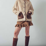 Plush Faux Shearling Jacket – Boxy Relaxed Fit