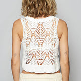 Sleeveless Crochet Crop Top