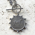 Horse Pendant Steel Necklace