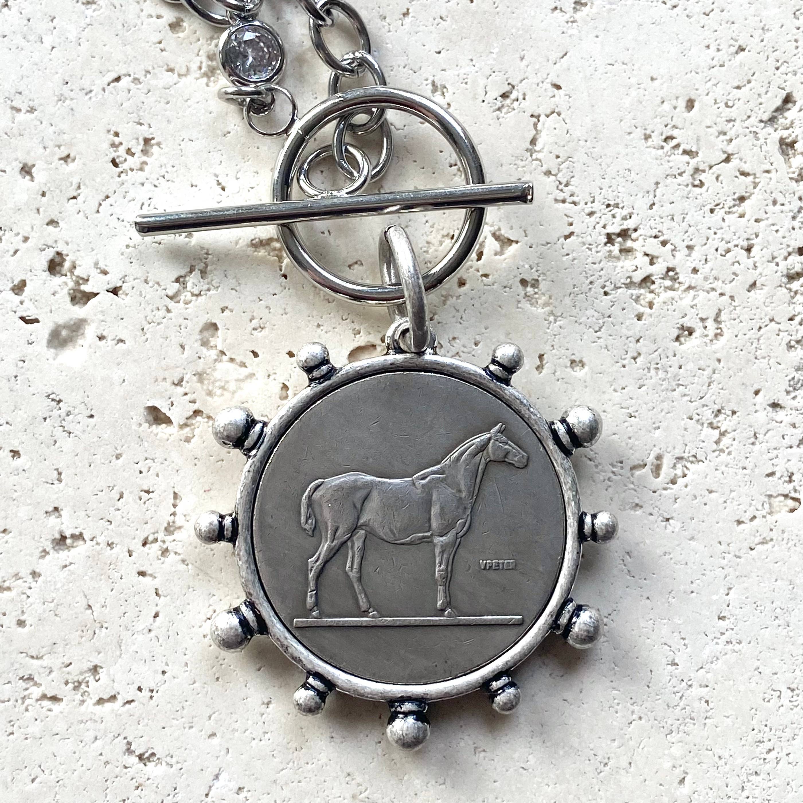 Horse Pendant Steel Necklace
