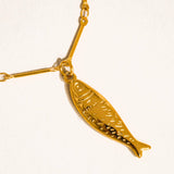 Coralie 18K Gold Non-Tarnish Fish Pendant Chain Necklace
