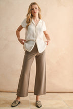 Button Down Rolled Sleeve Shirt
