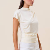 AT2993 Draped jersey top