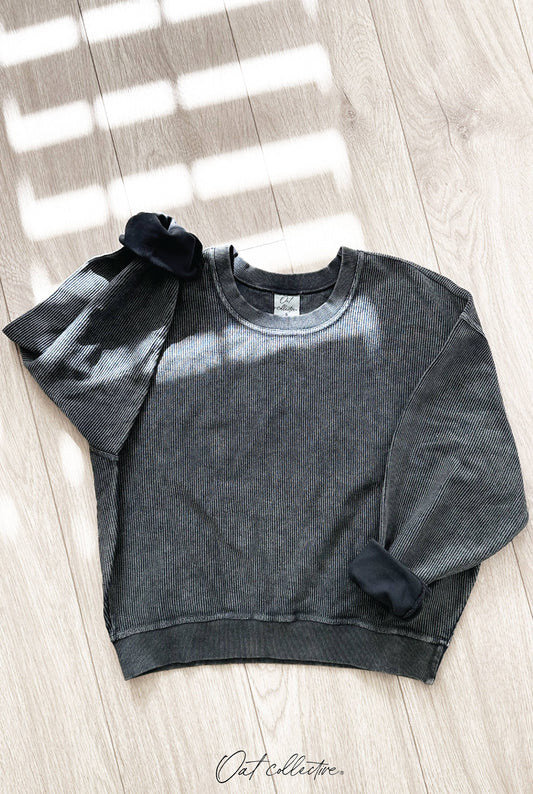 Cropped Thermal Pullover