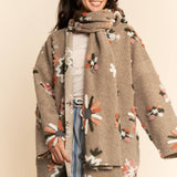Chunky Embroidered Snow Cardigan