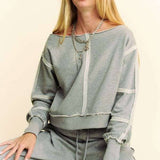 Raw Edge Outseam Sweatshirt
