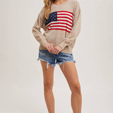 American Flag Knit Sweater