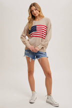 American Flag Knit Sweater