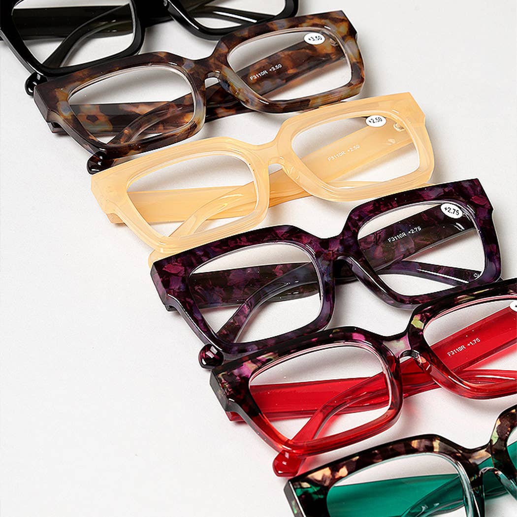 Bold Square Frame Reading Glasses