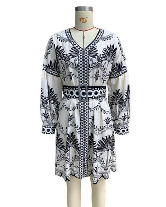 Beach Themed Loose Midi Dress