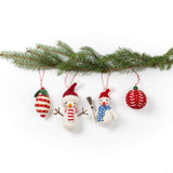 Winter's Duo Wool Felt Holiday Ornament Set