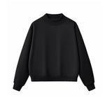 Unisex Fall Cozy Fleece Mock Neck Sweatshirt