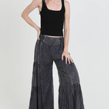 B3690-ASIS WIDE LEG PANTS WITH V YOKE WAIST BAND