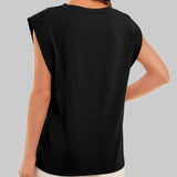 Round neck cami base tank top loose basic vest