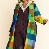 Multi Color Checker Coat