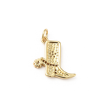 Gold Cowgirl Boot Charm