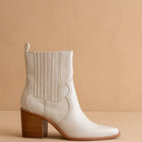 The Addison | White Western Boots