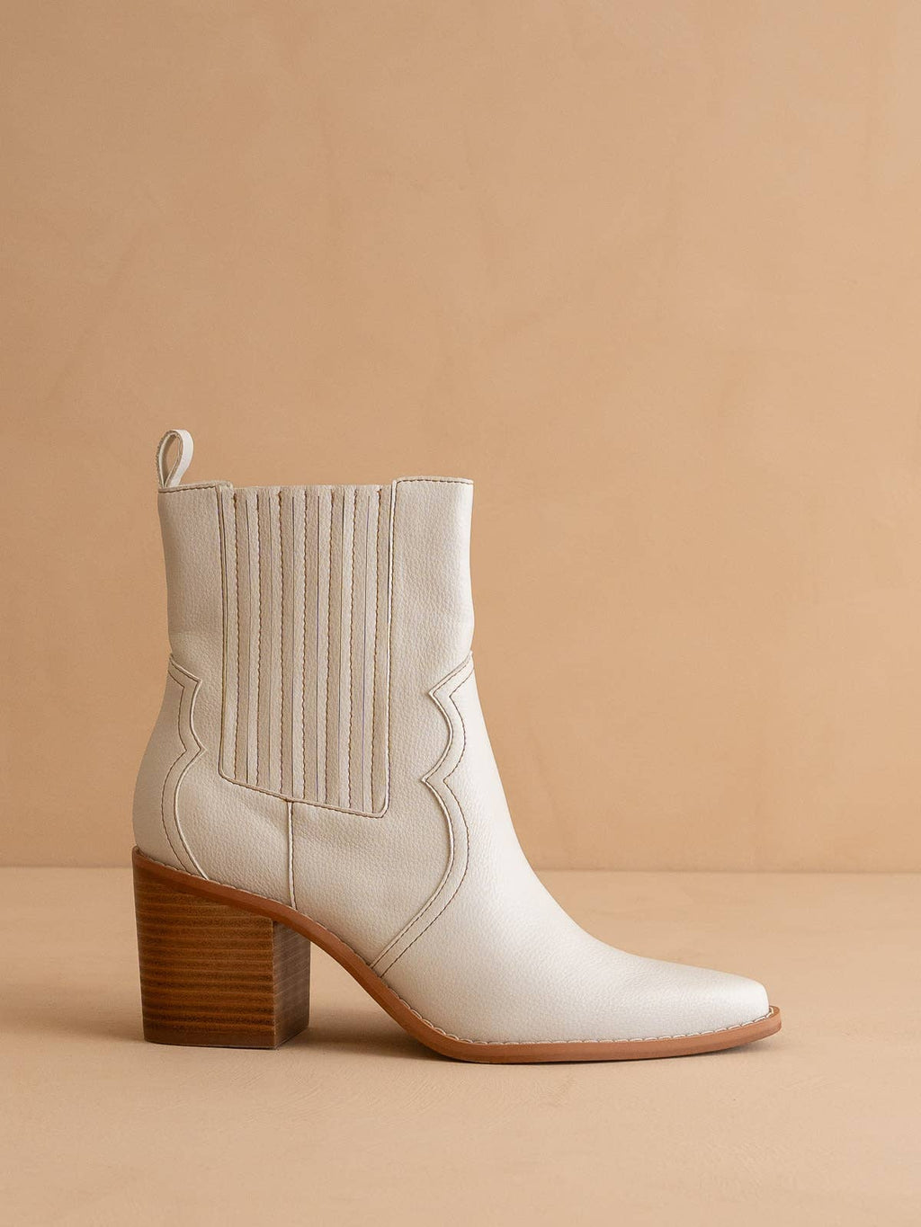 The Addison | White Western Boots