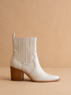 The Addison | White Western Boots