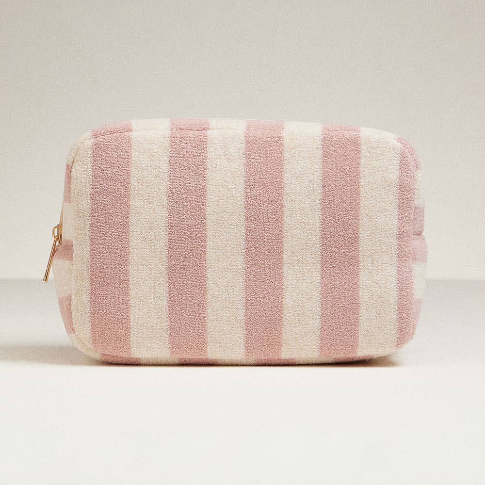 Striped Pattern Makeup Bag