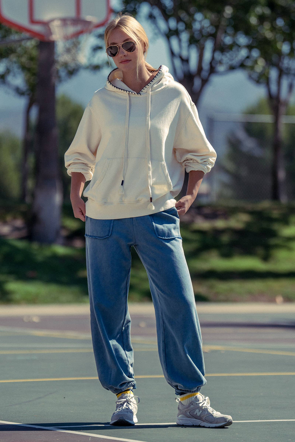 Vintage-Wash Hooded Sweatshirt