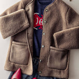 Plush Faux Shearling Jacket – Boxy Relaxed Fit