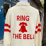 Philadelphia "Ring the Bell" Collared Knit Cardigan