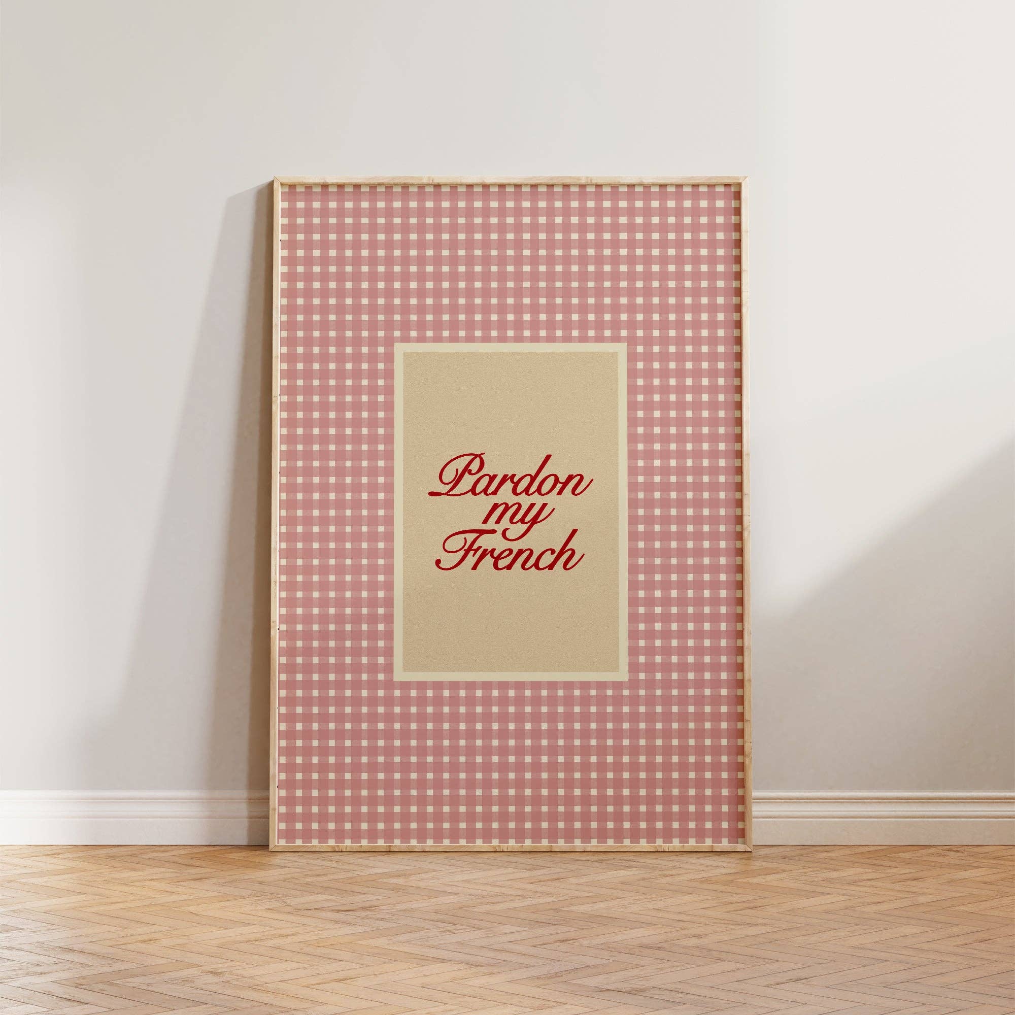 Pardon My French Checkered Print