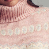 Relaxed Fit Fair Isle Turtleneck Sweater