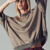 Oversized Seam Detail Pullover Top