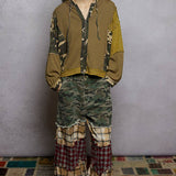 Floral Panel Knit Hoodie