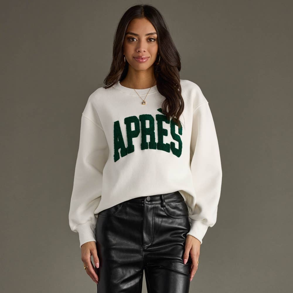 White "Apres" Sweatshirt