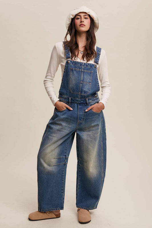 Barrel Jean Denim Overall