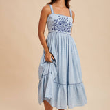 Embroidered Maxi Dress