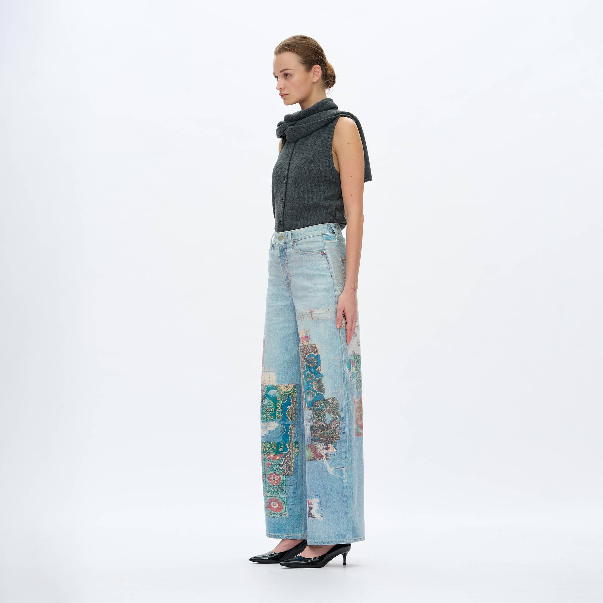High Rise Barrel Denim Jeans