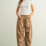 P6317   PAISLEY PRINT WASHED PANTS