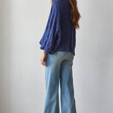 Quarter Sleeve Loose Cable Knit Sweater