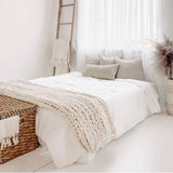 Chunky Knit Throw- Multiple Colors