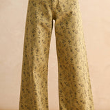 P4663ST   FLORAL PRINT STRETCHED PANTS