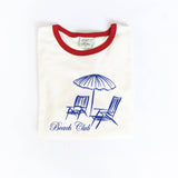 BEACH CLUB Ringer Graphic Top