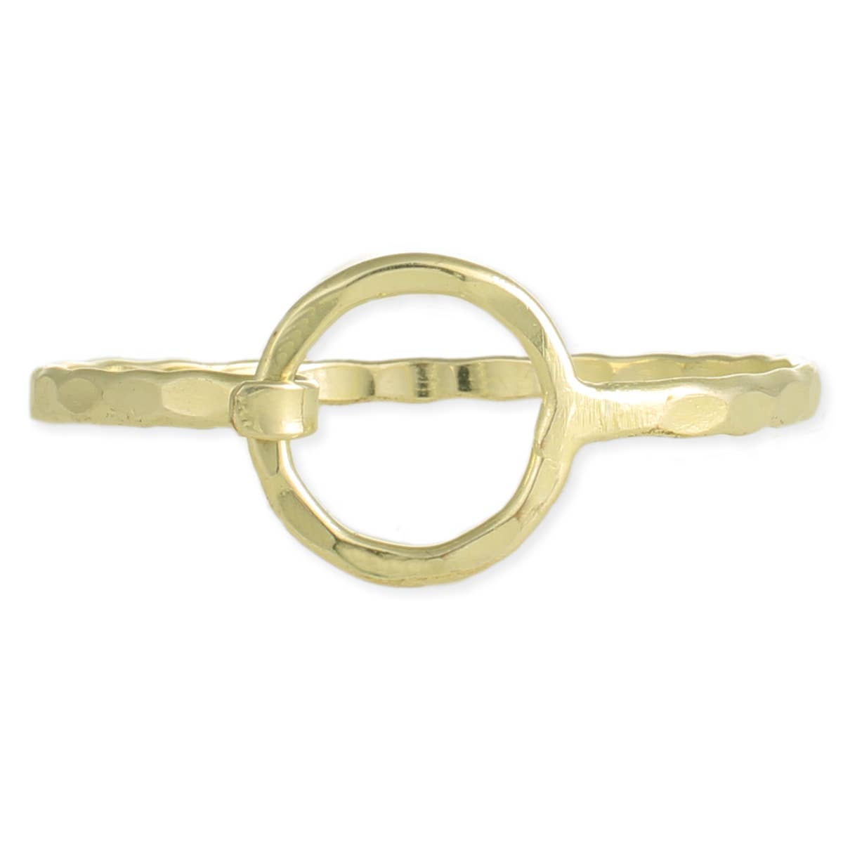 Circle of Trust Gold Hammered Cuff Bracelet