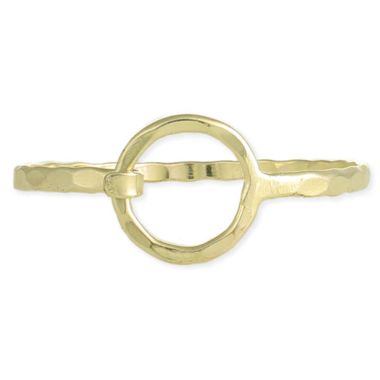 Circle of Trust Gold Hammered Cuff Bracelet