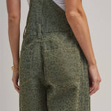 VINTAGE LEOPARD OVERALL JUMPSUIT WITH BARREL LEG SILHOUETTE
