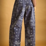P6317   PAISLEY PRINT WASHED PANTS