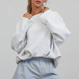 CT3552 Blouson Cropped Pullover Sweatshirt